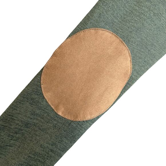 NWT Market & Spruce Marven Olive Green Top Marled Knit Elbow Patch Cowl Neck S - Picture 5 of 10